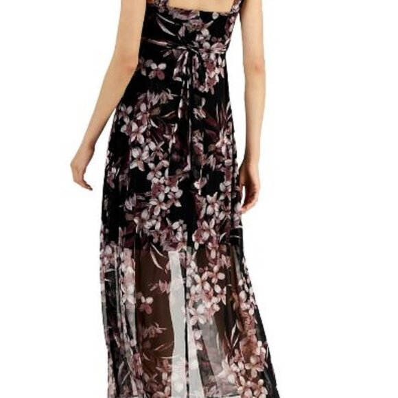 NWT Connected Apparel Floral Print High-Low Maxi Dress Size 12 - Picture 4 of 12